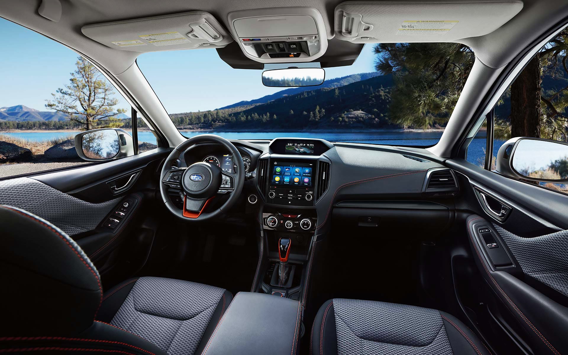 The interior and front dash of the 2022 Forester. | Thelen Subaru in Bay City MI