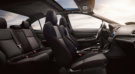 Interior of the Subaru WRX.