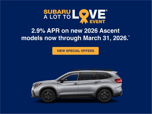 2.9% APR on new 2026 Ascent Models 