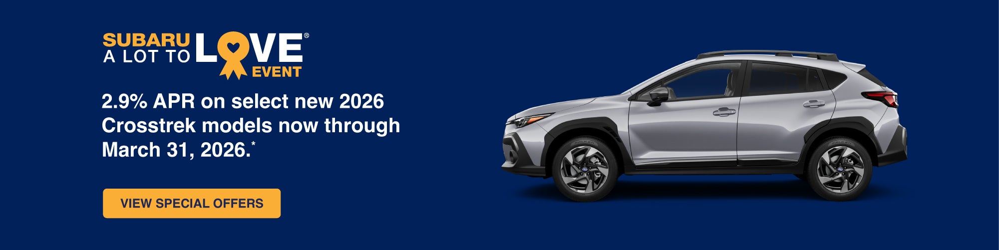 2.9% APR on new 2026 crosstrek Models 
