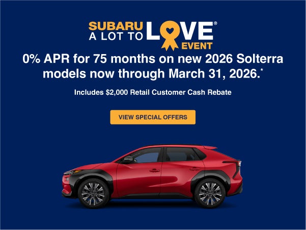 0% APR on new 2026 solterra Models 